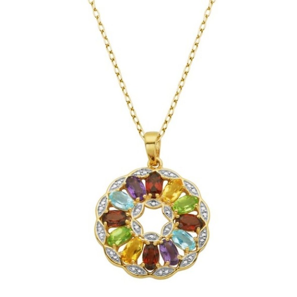 Gold Vermeil over sterling Gemstone Necklace